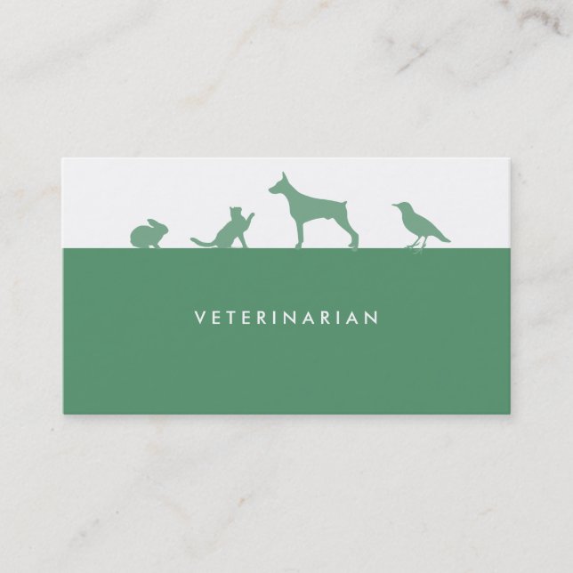 Tarjeta de visita veterinaria (Anverso)