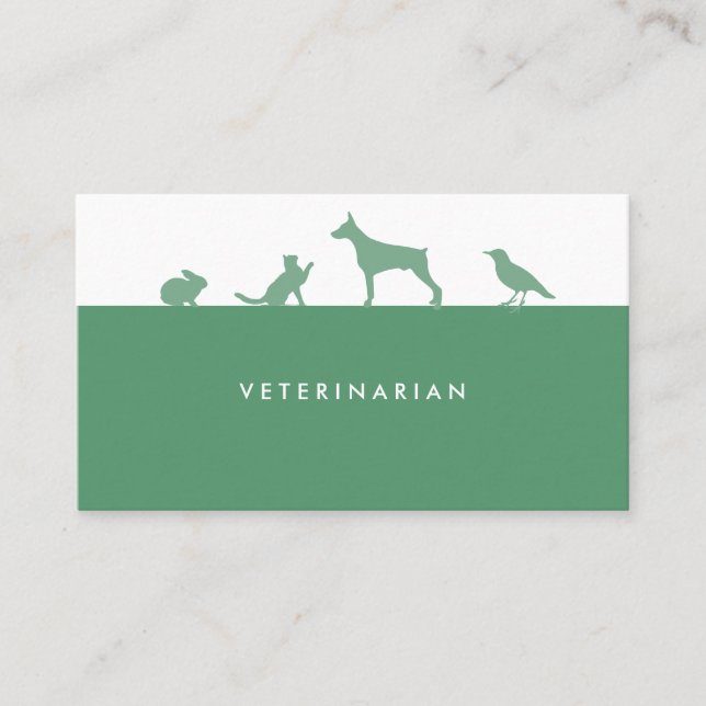 Tarjeta de visita veterinaria (Anverso)