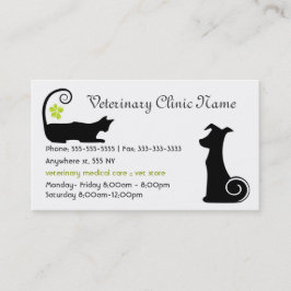 Tarjeta de visita veterinaria