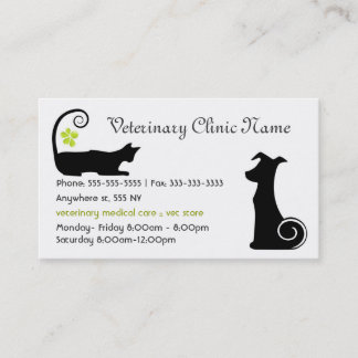 Tarjeta de visita veterinaria