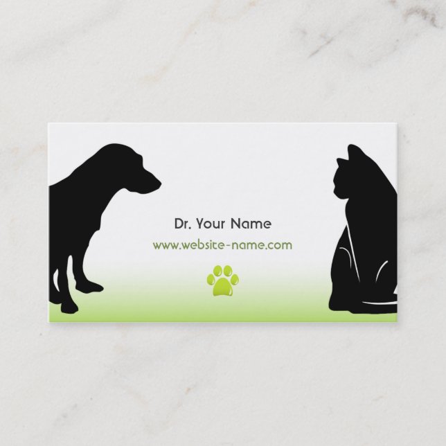 Tarjeta de visita veterinaria (Anverso)