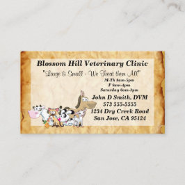 Tarjeta de visita veterinaria