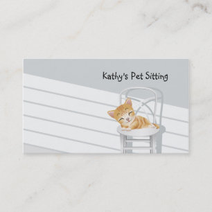 Tarjeta de visita veterinaria animal del gato