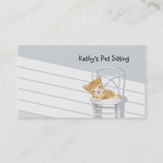 Tarjeta de visita veterinaria animal del gato