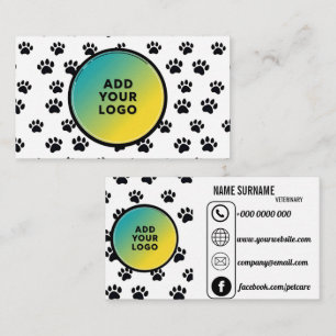 Tarjeta de visita veterinaria personalizada