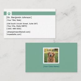 Tarjeta De Visita Veterinarian Business Card | Photo Logo
