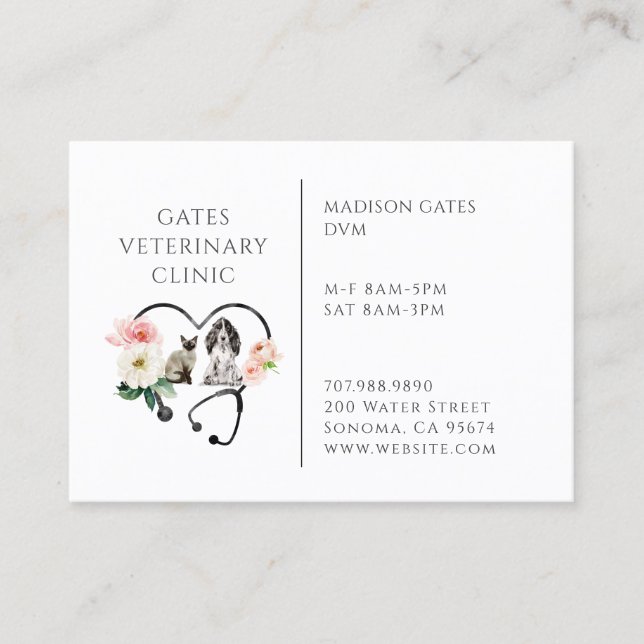 Tarjeta De Visita Veterinario (Anverso)