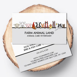Tarjeta De Visita Veterinario de animales de granja