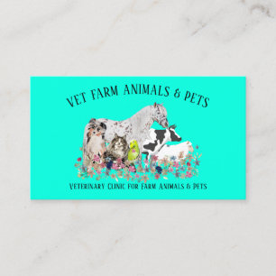 Tarjeta De Visita Veterinario de animales grandes