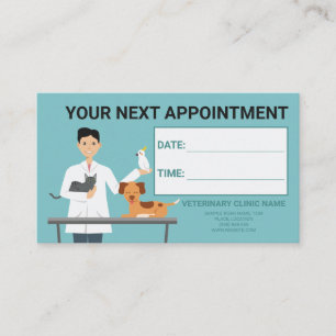 Tarjeta De Visita Veterinario Hombre - Clínica Veterinaria Próxima C