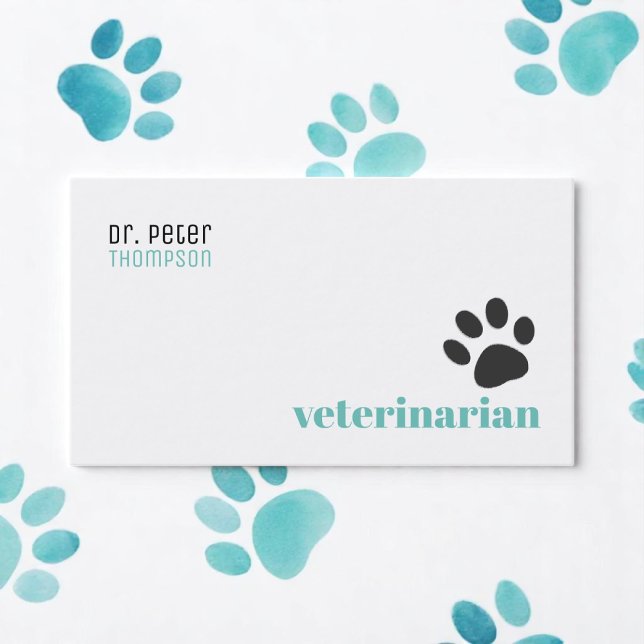 Tarjeta De Visita veterinario . mascotas / pezuña para perros (Subido por el creador)
