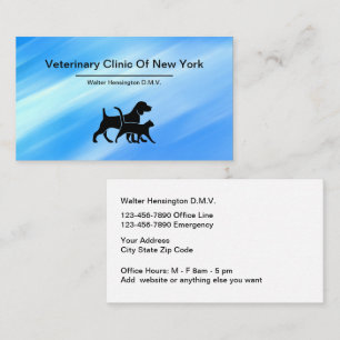 Tarjeta De Visita Veterinario y Hospital de Animales