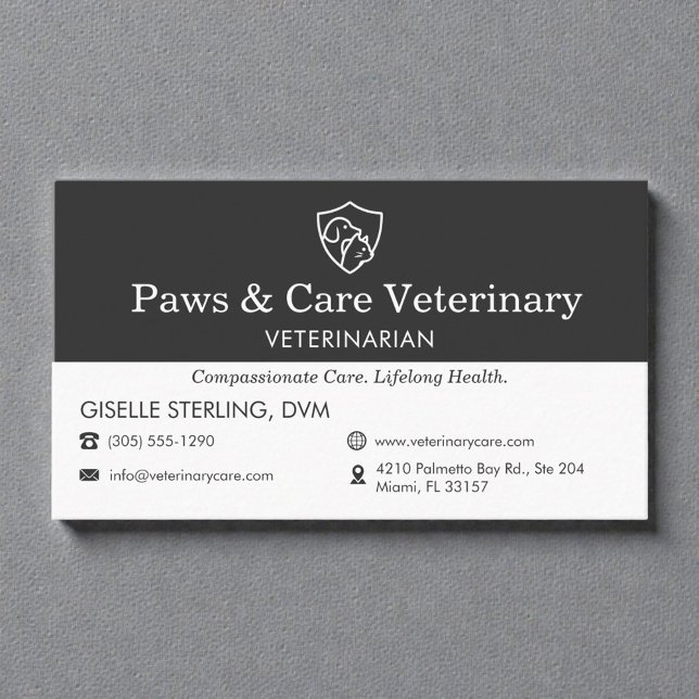 Tarjeta De Visita Veterinary Office Dog Cat Icon (Subido por el creador)