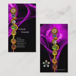 TARJETA DE VISITA VÍA DE INSTRUCTOR DE YOGA DE ASCLEPIUS,7 CHAKRAS,