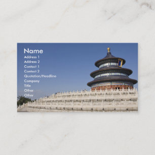 Tarjeta De Visita Viaje a China