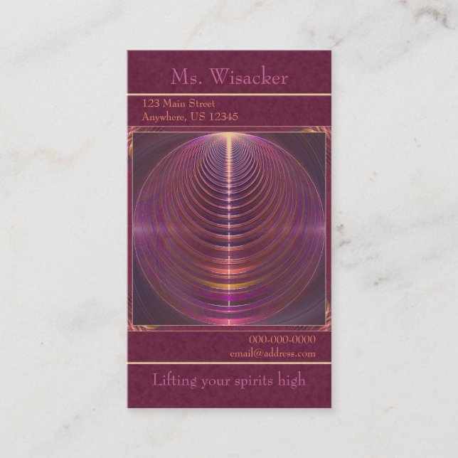 Tarjeta De Visita Viaje a la mandala del alma (Anverso)