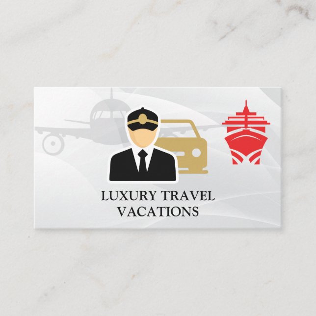 Tarjeta De Visita Viaje | Conductor Personal | Asistente (Anverso)