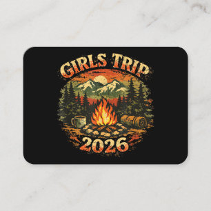 Tarjeta De Visita Viaje de chicas Aventura de acampada 2026