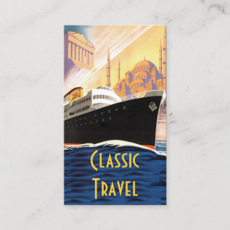 Tarjeta De Visita Viaje de crucero clásico