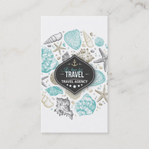 Tarjeta De Visita Viaje del mar de las vacaciones del vuelo del