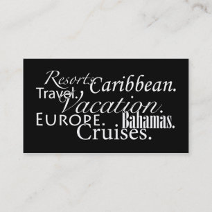 Tarjeta De Visita Viaje en el negro/blanco