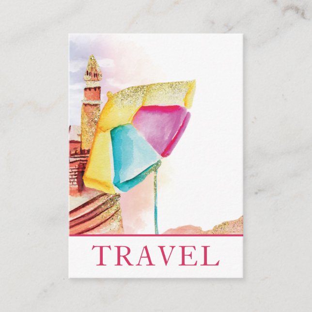 Tarjeta De Visita *~* Viaje por mar de arena costera Turismo turísti (Anverso)