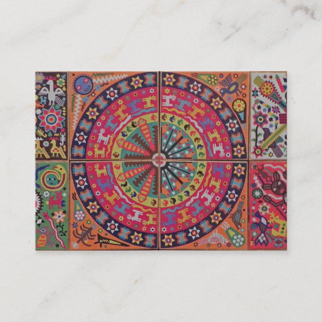 Tarjeta De Visita Viaje tribal maya mexicano de Boho del arte de (Anverso)