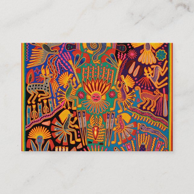 Tarjeta De Visita Viaje tribal maya mexicano de Boho del arte de (Anverso)
