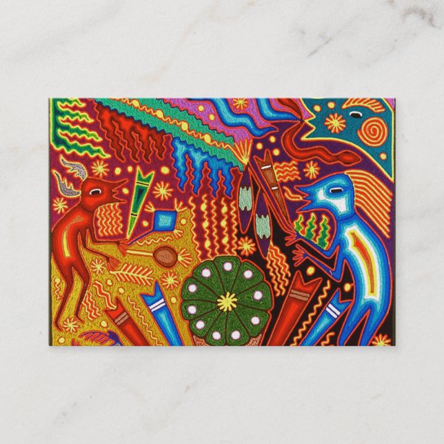 Tarjeta De Visita Viaje tribal maya mexicano de Boho del arte de (Anverso)