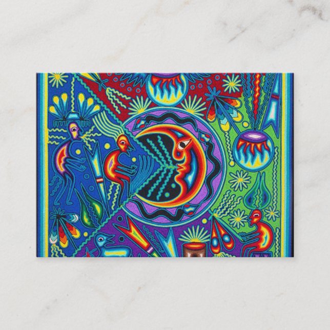 Tarjeta De Visita Viaje tribal maya mexicano de Boho del arte de (Anverso)