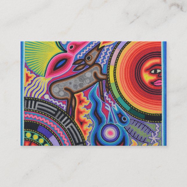 Tarjeta De Visita Viaje tribal maya mexicano de Boho del arte de (Anverso)