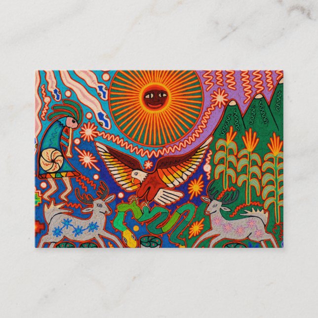 Tarjeta De Visita Viaje tribal maya mexicano de Boho del arte de (Anverso)