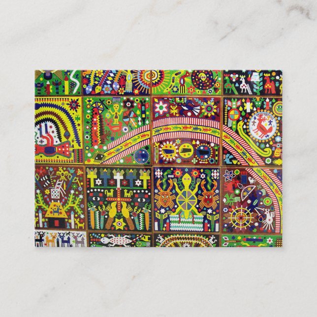 Tarjeta De Visita Viaje tribal maya mexicano de Boho del arte de (Anverso)