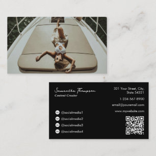 Tarjeta De Visita Viajero Influencer de Viajes Creador de Contenido 
