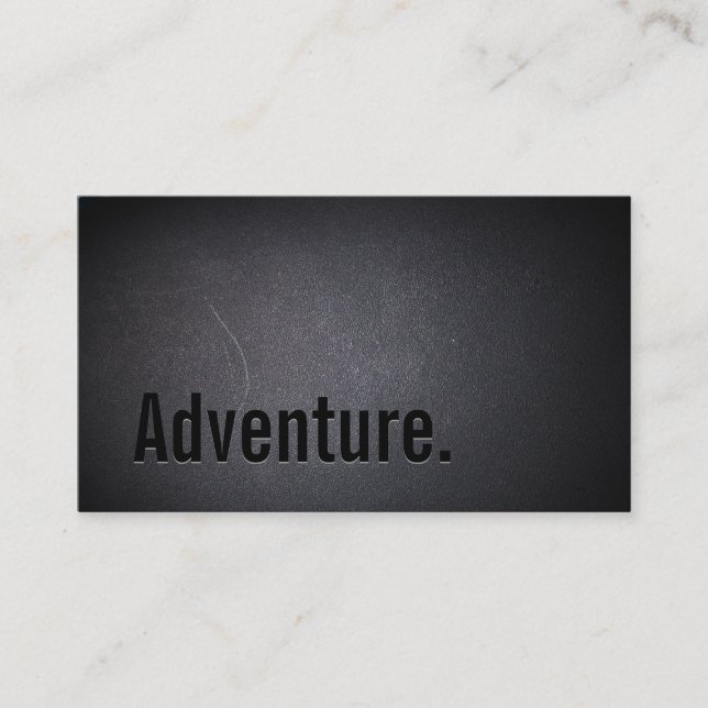 Tarjeta De Visita Viajes de salida de negro con clase Adventure (Anverso)