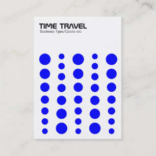 Tarjeta De Visita Viajes de tiempo - Azul sobre blanco