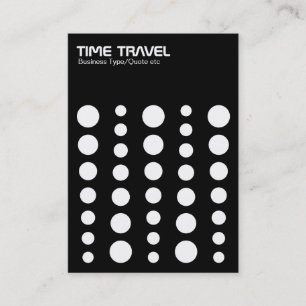 Tarjeta De Visita Viajes de tiempo - Blanco sobre negro