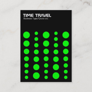 Tarjeta De Visita Viajes de tiempo v1.2 - Verde sobre negro