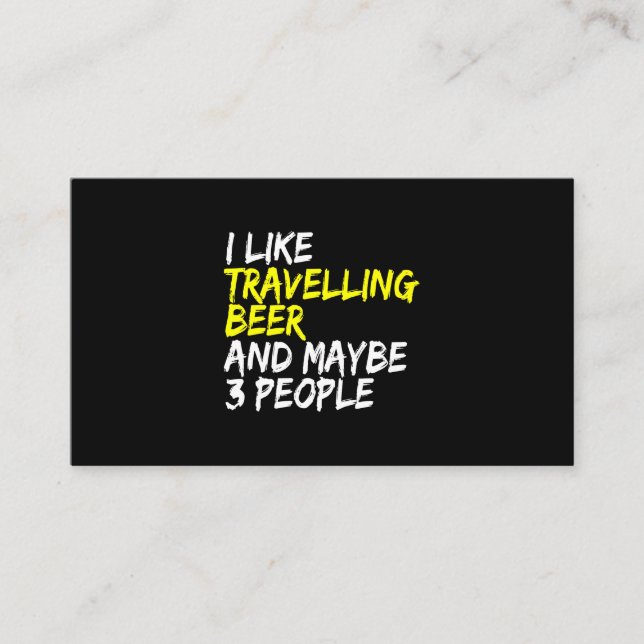 Tarjeta De Visita Viajes de vacaciones Me gusta Beer Traveller Beer  (Anverso)