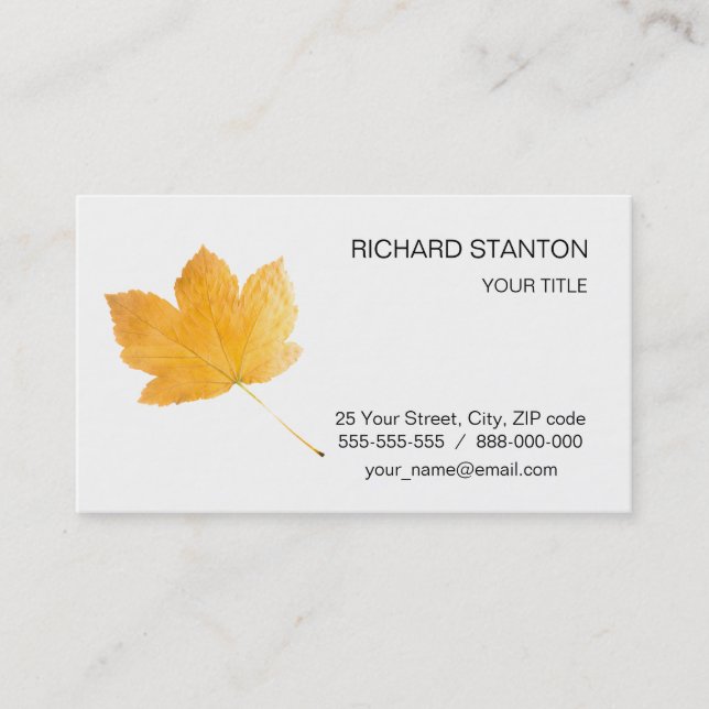 Tarjeta De Visita Vibes otoñales (Anverso)