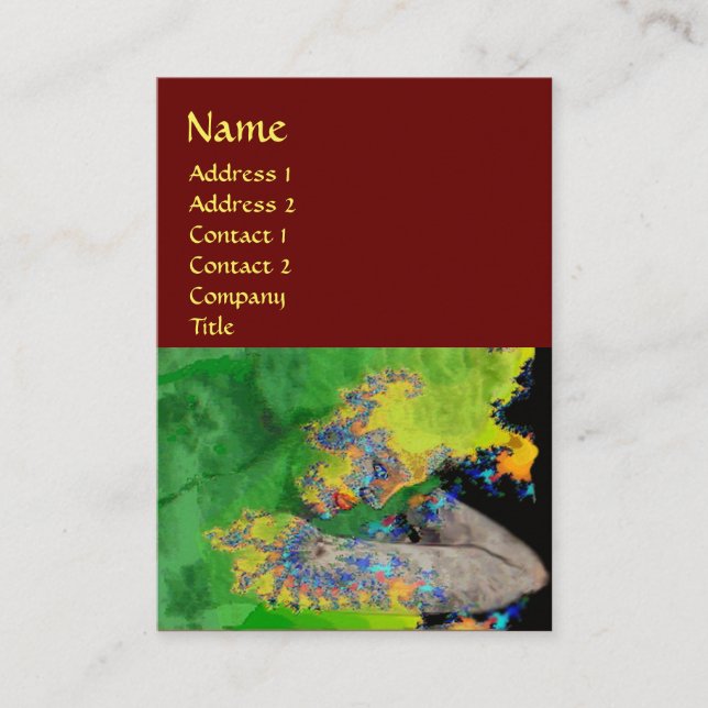 Tarjeta De Visita VIBRACIONES DE MATERIA, marrón rojo (Anverso)