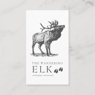 Tarjeta De Visita Vibrage Sketch Wild Elk Business Card