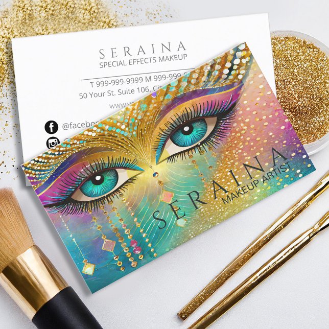 Tarjeta De Visita Vibrant Eyes Creative Makeup ID1037 (Subido por el creador)