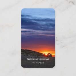 Tarjeta De Visita Vibrante agente de viajes de atardecer marítimo en