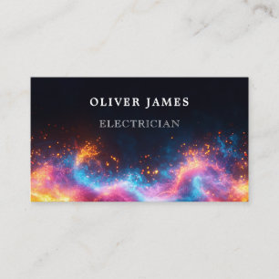 Tarjeta De Visita Vibrante colorido desata a electricista e ingenier