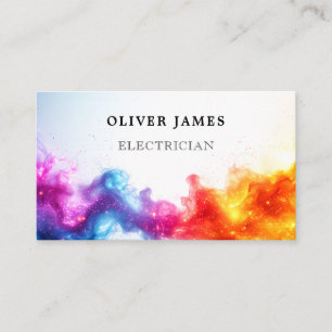 Tarjeta De Visita Vibrante enciende a electricista e ingeniero energ