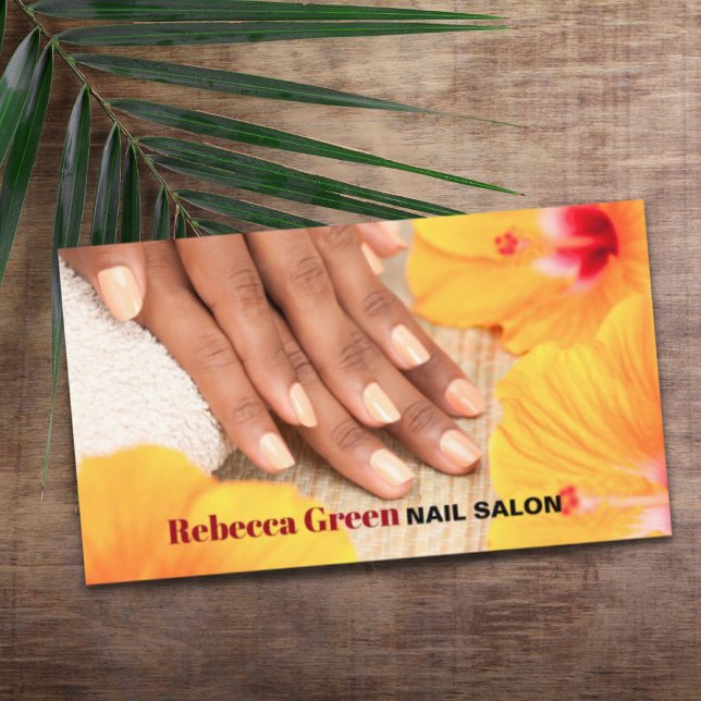 Tarjeta De Visita Vibrante estiloso Manicurista Artista De Uñas Saló (Vibrant Stylish Manicurist Nail Artist Nail Salon Business Card)