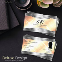 Vibrante Marfil Peach Silver Borders Monograma Fot