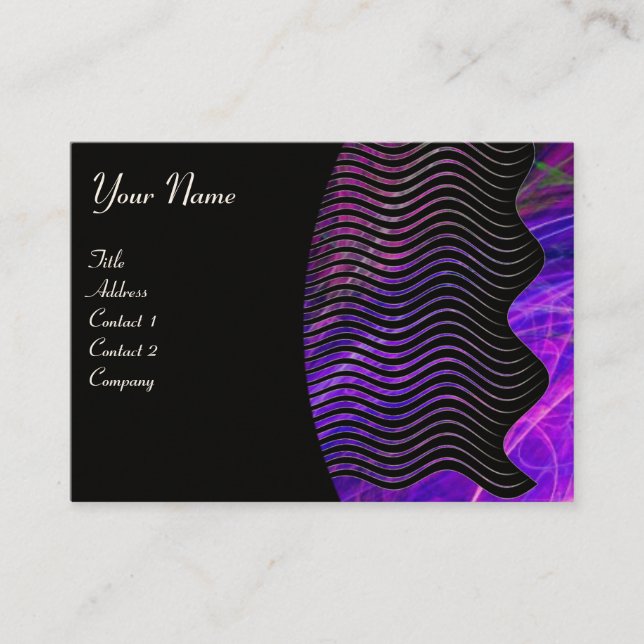 Tarjeta De Visita Vibrante monograma de ondas FOTON (Anverso)