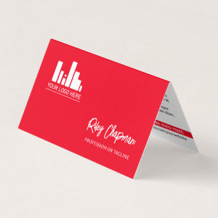 Tarjeta De Visita Vibrante Red QR Code Foto Iconos de medios sociale